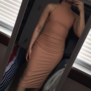 open back boohoo dress